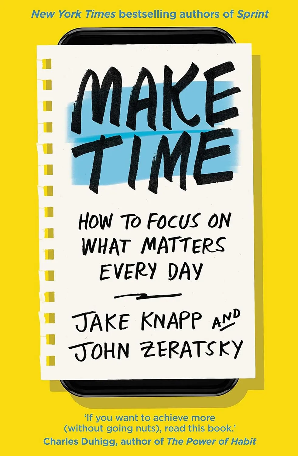 Make Time by Jake Knapp and John Zeratsky — book cover